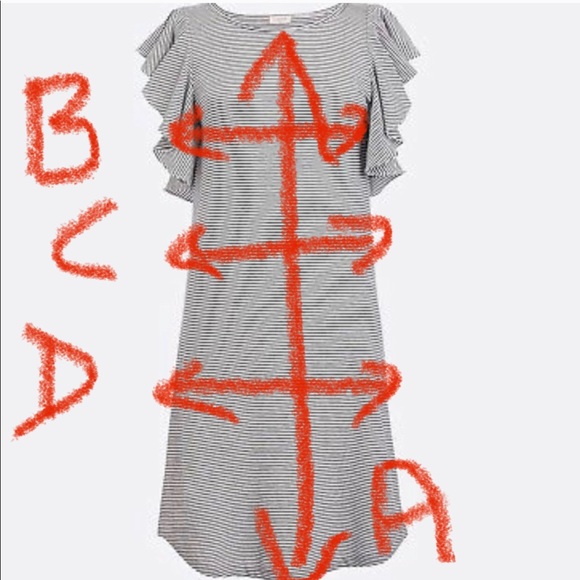 NWT J Crew Striped ruffle-shoulder dress - Picture 8 of 8